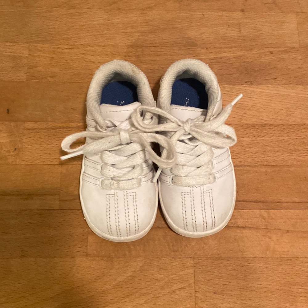 K Swiss white toddler shoes